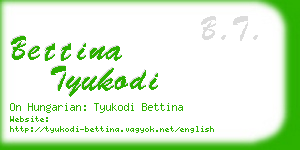 bettina tyukodi business card